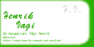 henrik vagi business card