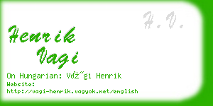 henrik vagi business card